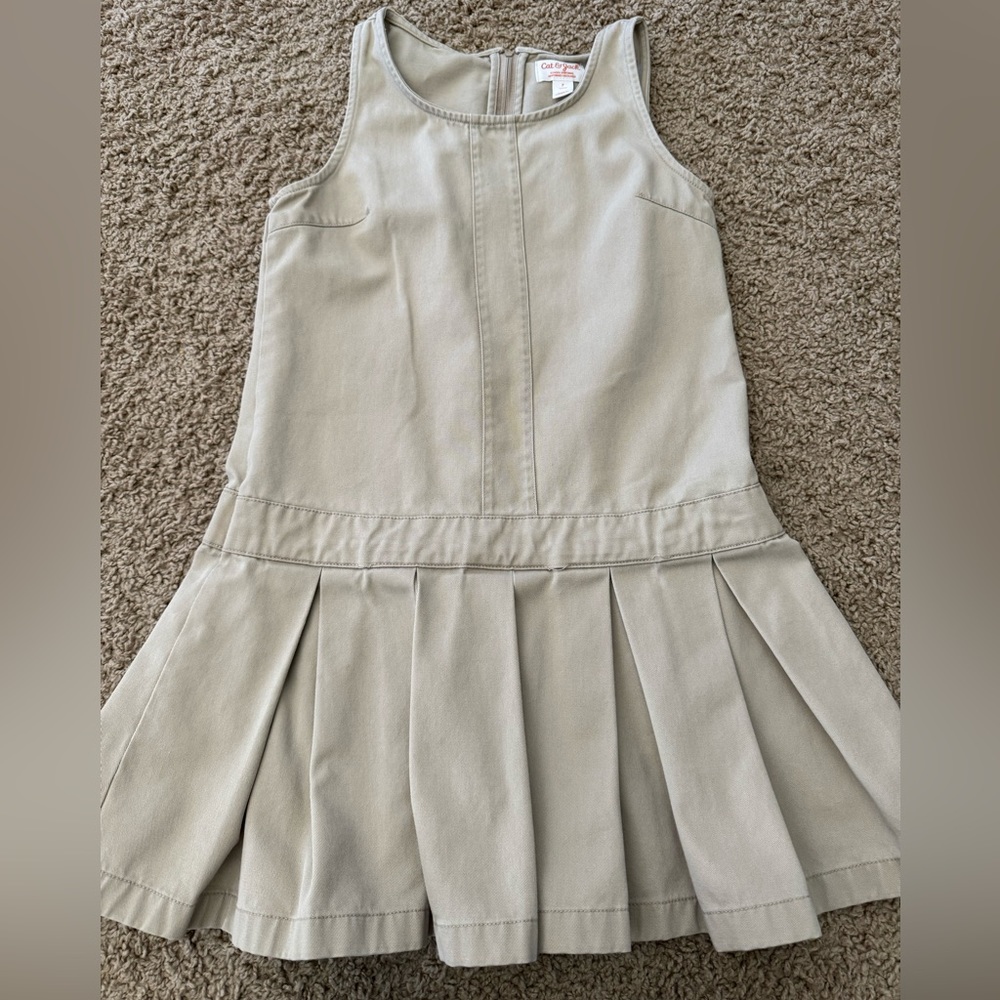 Girls Cat & Jack khaki uniform jumper size 7